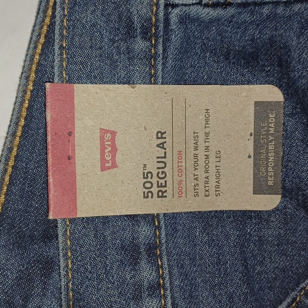 Levi's 505 Regular Fit Jeans Big&Tall 46x30 NWT - Picture 4 of 5
